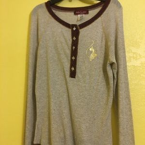 Baby phat crew neck top long sleeves